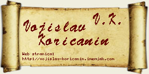 Vojislav Korićanin vizit kartica